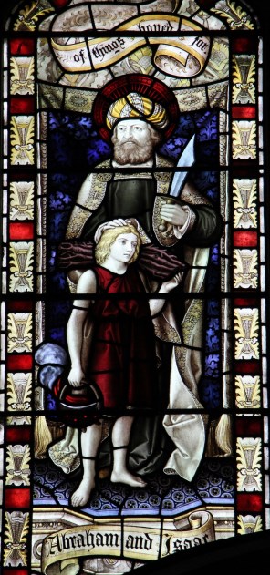 성조 아브라함과 이사악_photo by Fr James Bradley_in the Christ Church Priory in Dorset_England UK.jpg